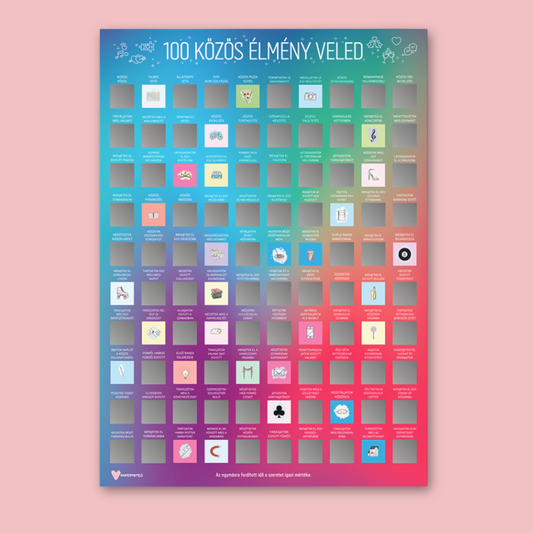 100 Közös élmény veled kaparós poszter - Pároknak