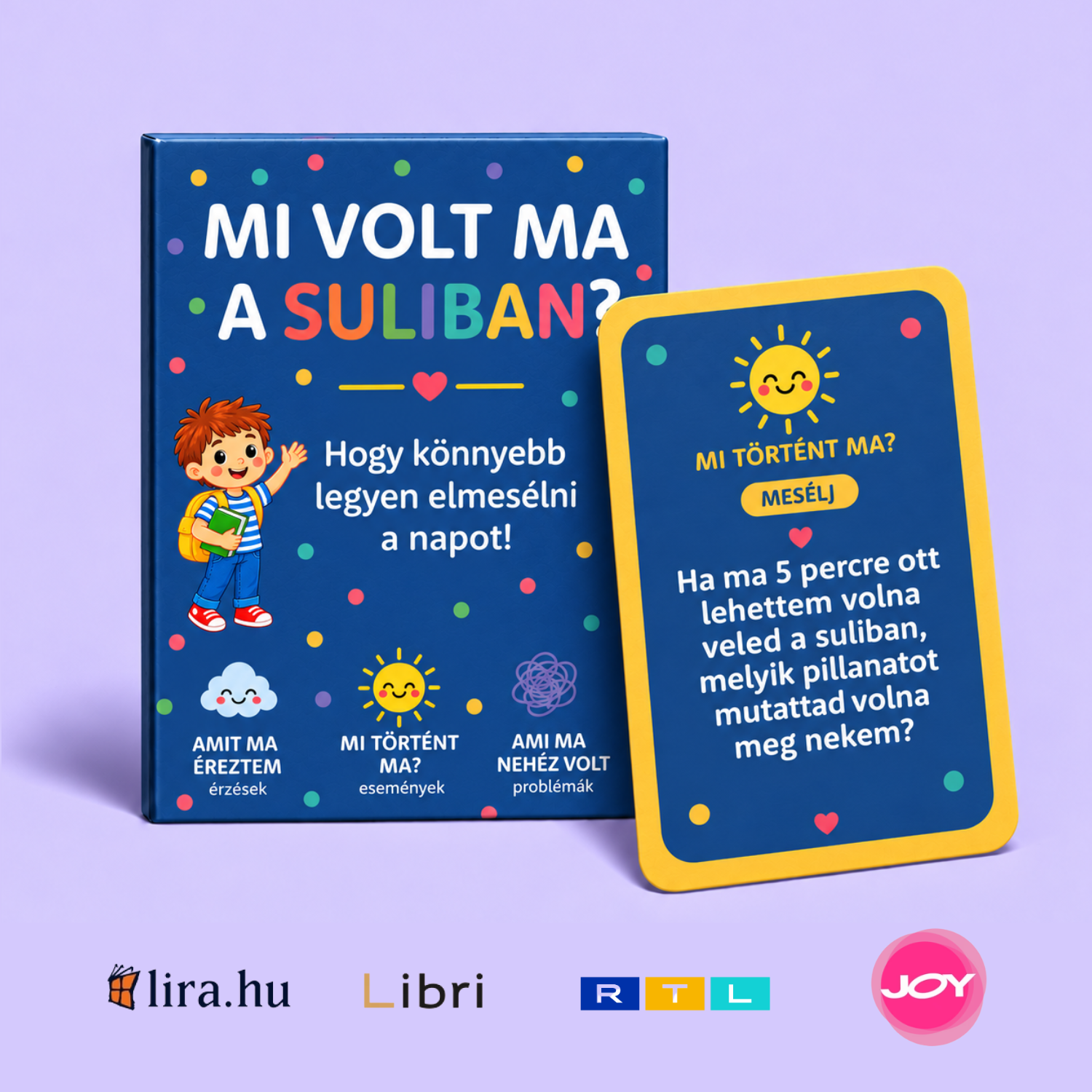 Mi volt ma a suliban? - Beszélgetésindító kártyák iskolásoknak és szüleiknek