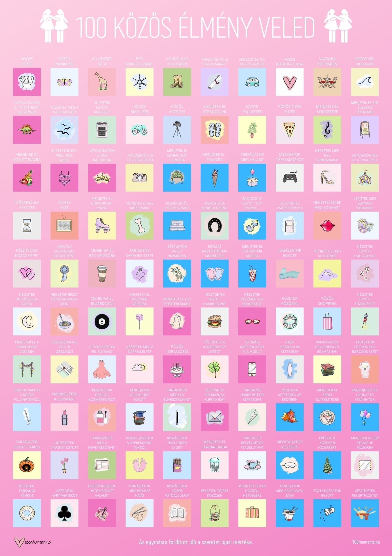 100Moments Kaparós Poszter - Testvéremnek (lány)